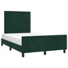 vidaXL Cadre de lit sans matelas vert fonc&eacute; 120x190 cm velours
