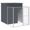 vidaXL Niche pour chien avec cour anthracite 165x1067x181 cm
