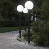 vidaXL Bornes lumineuses avec d&eacute;tecteur et prise lot de 3 120 cm noir IP44