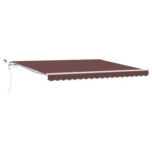 vidaXL Auvent r&eacute;tractable automatique avec LED marron 400x300 cm