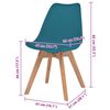 vidaXL Chaises à manger lot de 4 Turquoise Plastique