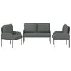 vidaXL Ensembles de canap&eacute;s 3 pcs Gris fonc&eacute; 115 x 56 x 80 cm
