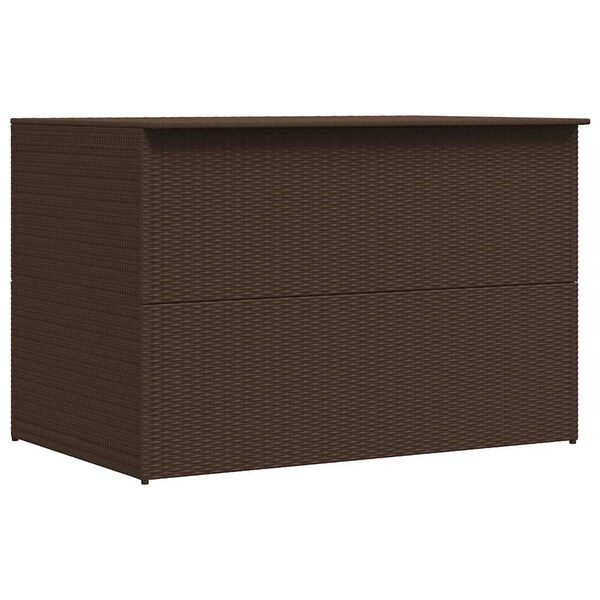 vidaXL Boîte de stockage de jardin marron 150x100x100cm Résine tressée