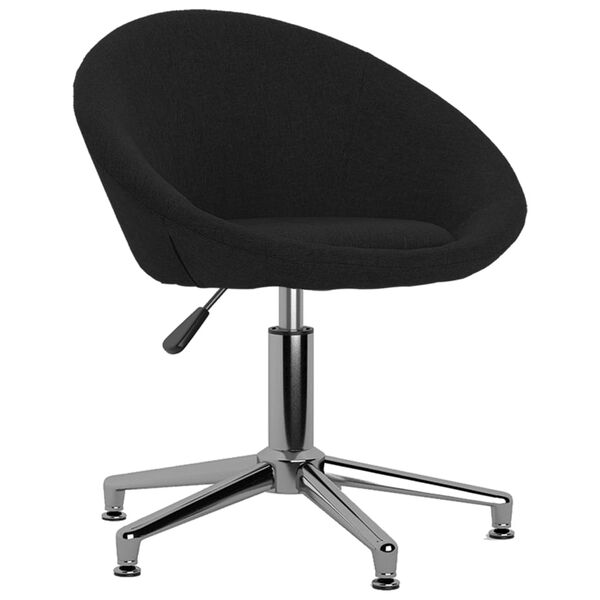 vidaXL Chaise pivotante de bureau Noir Tissu