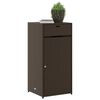 vidaXL Armoire de rangement jardin marron 55x55x111 cm résine tressée