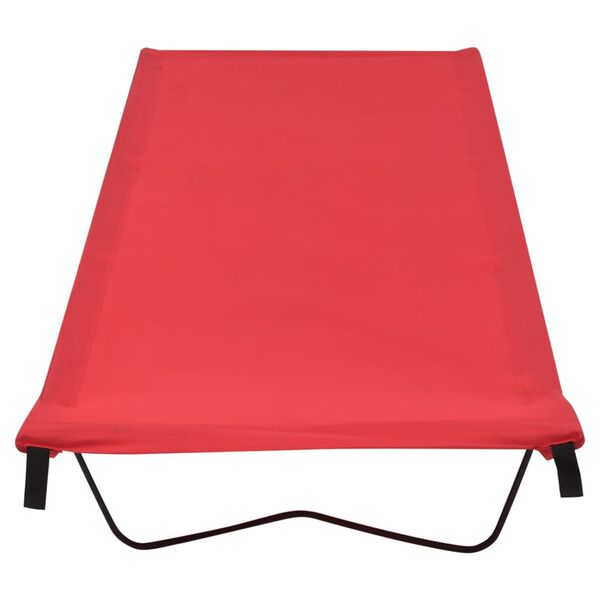 vidaXL Lits de camping 2 pcs 180x60x19 cm Tissu Oxford et acier Rouge