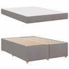 vidaXL Cadre de lit avec matelas Taupe 140 x 200 cm tissu