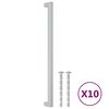 vidaXL Poign&eacute;es d'armoire 10 pcs argent&eacute; 320 mm acier inoxydable