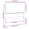 vidaXL Tête de lit capitonnée Marron et gris clair 75 cm Pin massif
