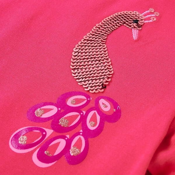 T-shirt enfants à manches longues rose vif 128