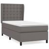 vidaXL Sommier &agrave; lattes de lit avec matelas Gris 100x200 cm Similicuir