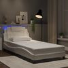 vidaXL Cadre de lit Viana avec LED sans matelas blanc 100x203 cm
