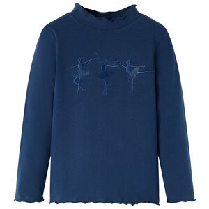 T-shirt enfants &agrave; manches longues bleu marine 104