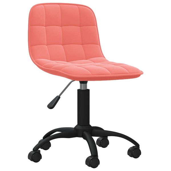 vidaXL Chaise pivotante de salle &agrave; manger Rose Velours