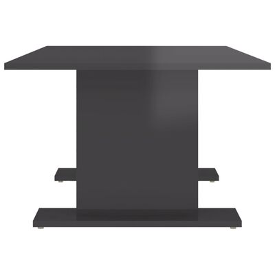 vidaXL Table basse Gris brillant 103,5x60x40 cm Aggloméré