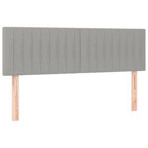 vidaXL T&ecirc;tes de lit Gris clair 144x5x78/88 cm Tissu
