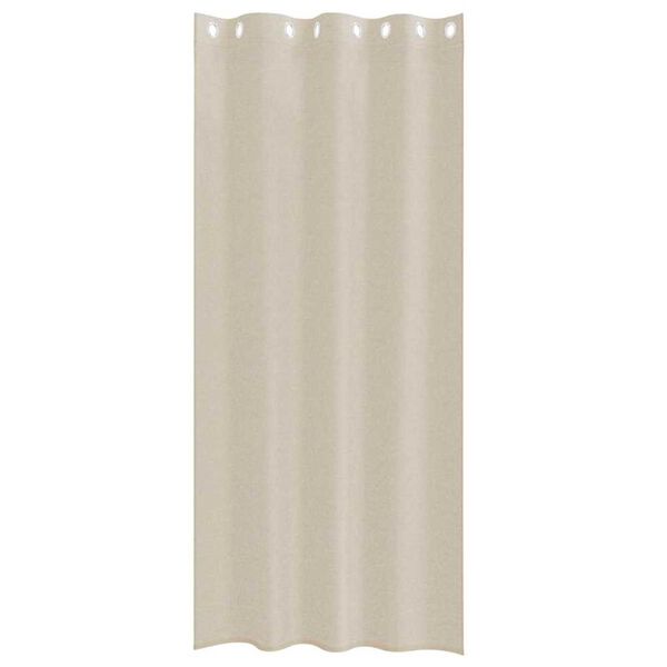 vidaXL Rideau en Voile 2 pcs Couleur sable 245 x 140 cm Polyester