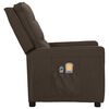 vidaXL Fauteuil électrique de massage Marron foncé Tissu