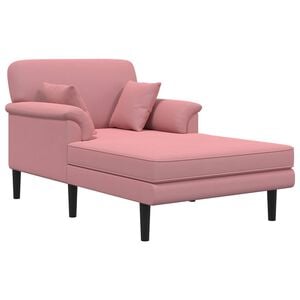vidaXL Chaise longue Rose Velours