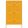 vidaXL Buffet haut jaune moutarde 68x39x113 cm acier