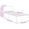 vidaXL Cadre de lit Noir 100 x 200 cm Bois d'ing&eacute;nierie