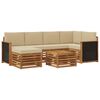 vidaXL Ensemble de canap&eacute;s d'ext&eacute;rieur 6 pc Naturel