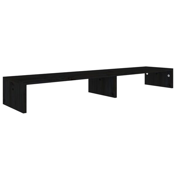 vidaXL Support de moniteur Noir 110x23,5x9 cm Bois d'ingénierie