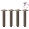 vidaXL Pieds de table basse 4 pi&egrave;ces Acier naturel 42-44 cm Acier