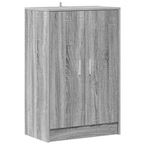 vidaXL Meuble &agrave; chaussures Sonoma gris 60x35x92 cm Bois d'ing&eacute;nierie