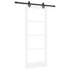 vidaXL Porte coulissante Blanc 83 x 202 cm Bois de pin massif et verre