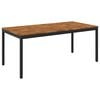 vidaXL Table de d&icirc;ner de jardin NAARDEN Naturel et noir