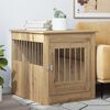 vidaXL Meuble de cage pour chiens ch&ecirc;ne artisanal 64,5x80x71 cm