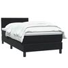 vidaXL Sommier &agrave; lattes de lit avec matelas noir 100x210 cm velours
