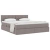 vidaXL Lit avec rangement et matelas avec matelas Taupe 160 x 200 cm