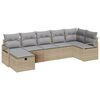 vidaXL Ensemble de Canap&eacute;s 7 pi&egrave;ces Beige et Gris clair polyrotin