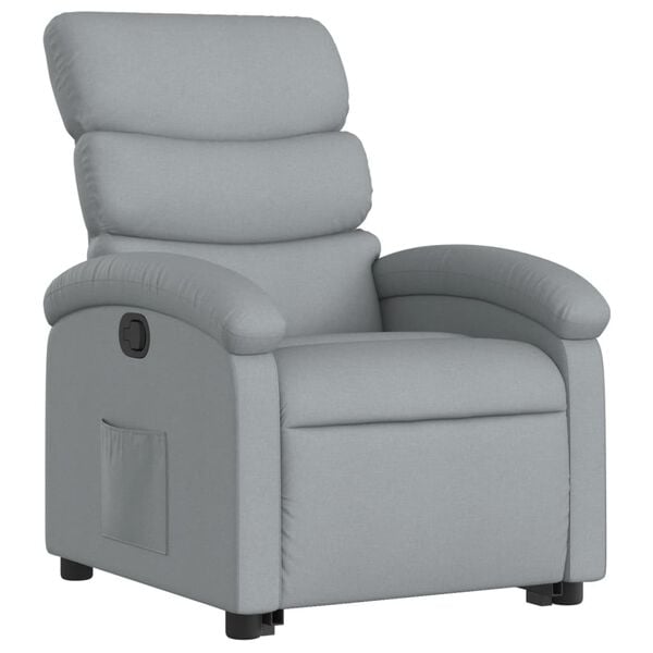 vidaXL Fauteuil inclinable Gris clair Tissu