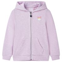 Sweatshirt à capuche et fermeture éclair pour enfants mélange lila 92