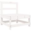 vidaXL Salon de jardin 11 pcs blanc bois massif de pin