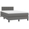 vidaXL Sommier &agrave; lattes de lit avec matelas Gris 120x200 cm Similicuir