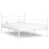 vidaXL Cadre de lit sans matelas avec sommier &agrave; lattes m&eacute;tal 140x200cm