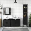vidaXL Ensemble d’armoires salle de bain 4 pcs noir bois d'ingénierie