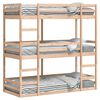 vidaXL Lit superpos&eacute; triple sans matelas 75x190 cm bois de pin massif