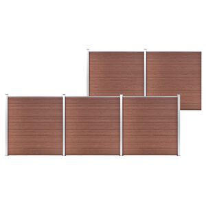 vidaXL Cl&ocirc;ture de jardin WPC 872x186 cm Marron