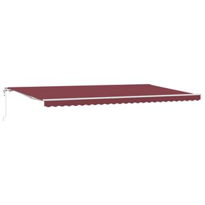 vidaXL Auvent r&eacute;tractable automatique bordeaux 600x300 cm