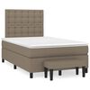 vidaXL Sommier &agrave; lattes de lit avec matelas taupe 120x190 cm tissu