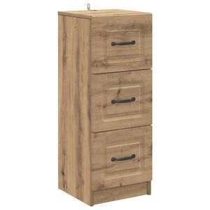 vidaXL Armoire &agrave; tiroirs Ch&ecirc;ne artisanal 33 x 34,5 x 87 cm
