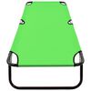 vidaXL Chaise longue pliable acier vert