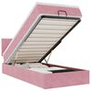 vidaXL Cadre de lit ottoman avec matelas rose 100x200 cm velours