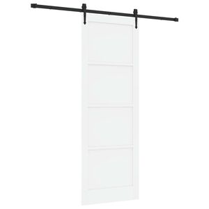vidaXL Porte coulissante ORKDAL 83 x 232 cm Bois de pin massif Blanc