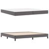 vidaXL Cadre de lit avec matelas Gris 200 x 200 cm tissu